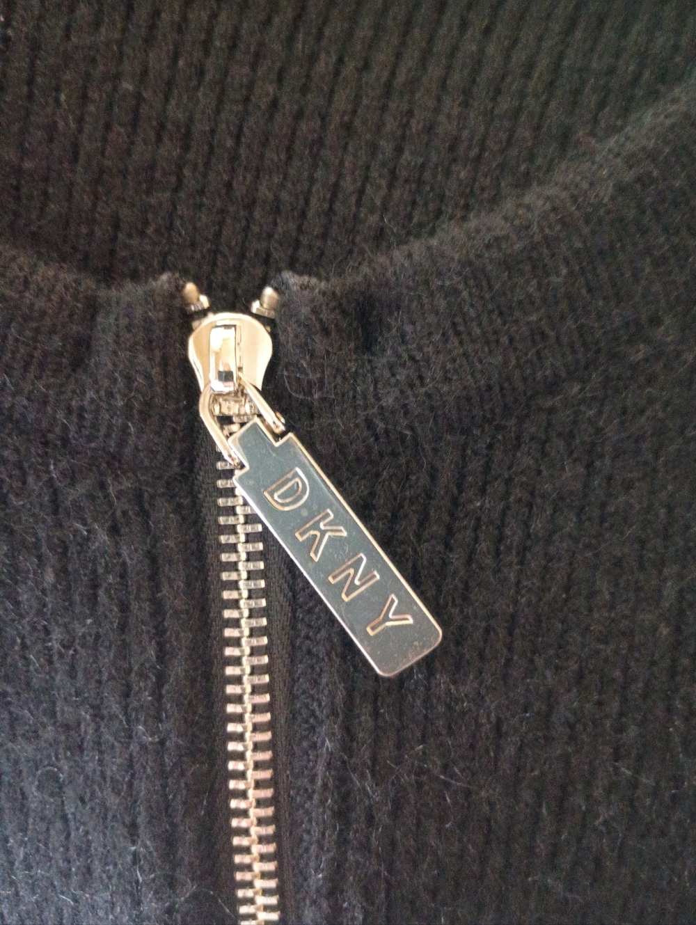 DKNY Black Zip Up Cape - Picture 2 of 3